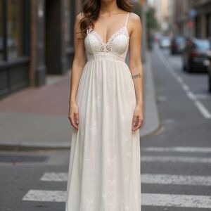 Vintage Vassarette Ivory Lace Slip Dress A304